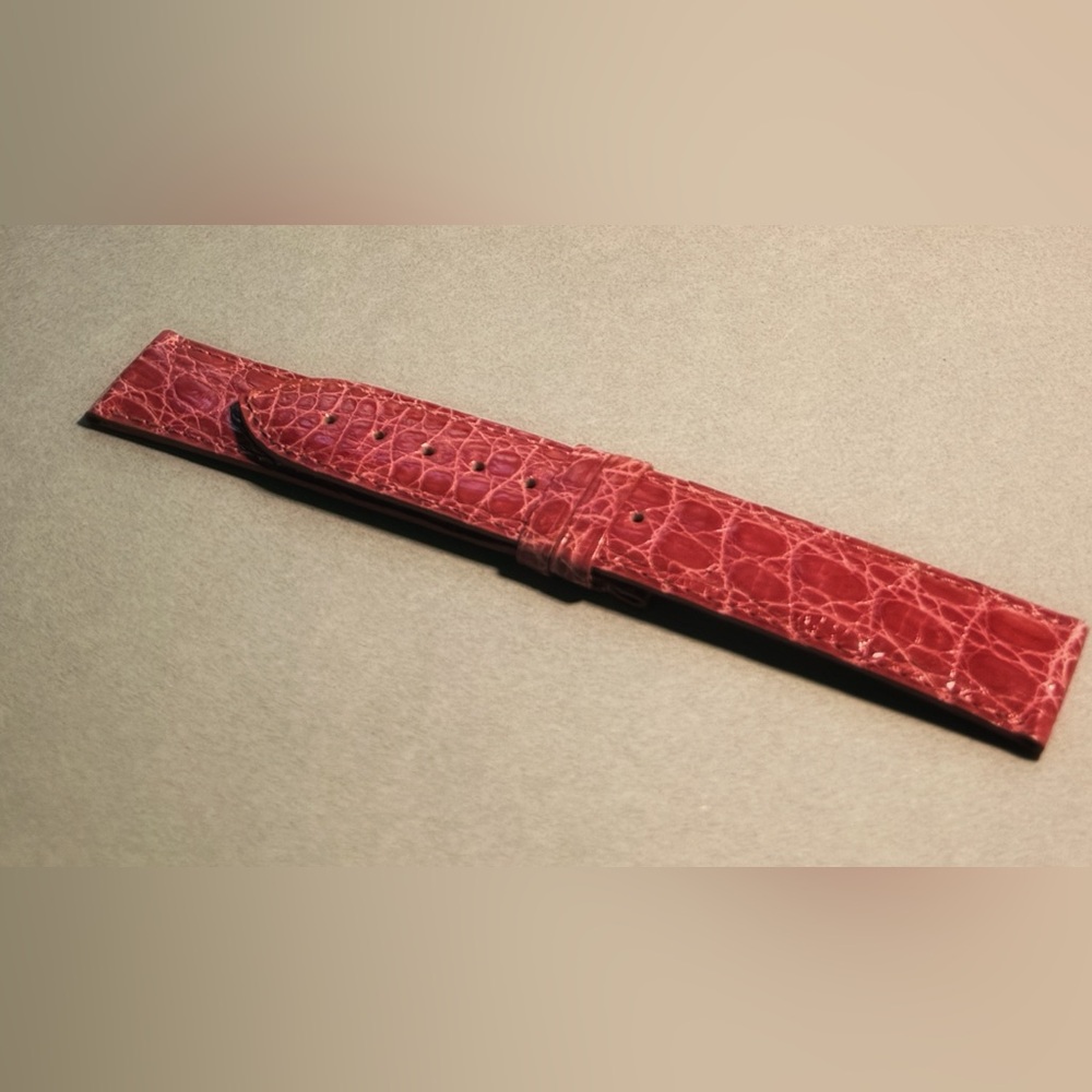 NWOT Burnt Orange Alligator Cartier Watch Strap, 19mm, Unisex